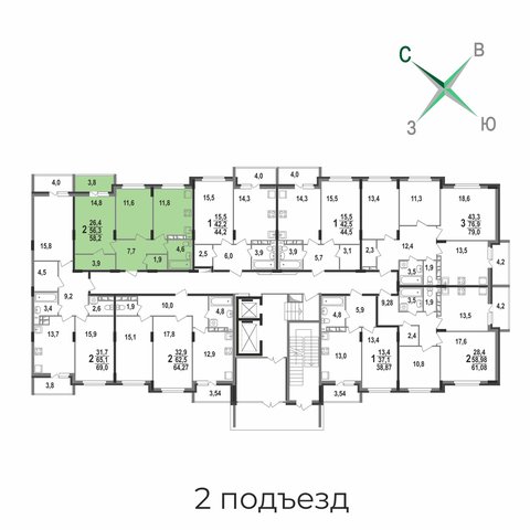 on floor
