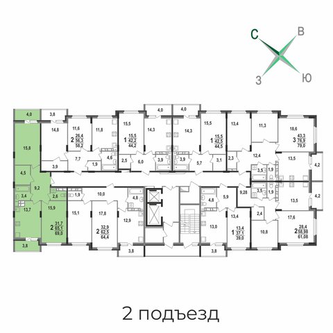 on floor