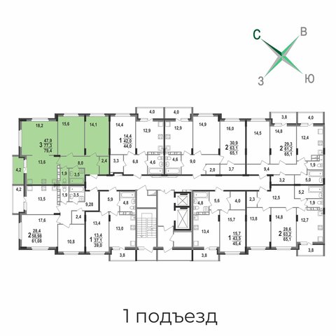 on floor