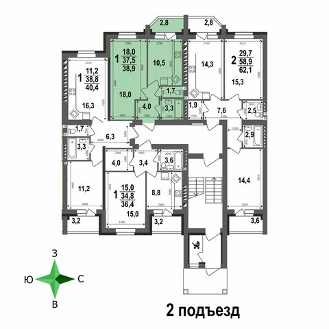 on floor