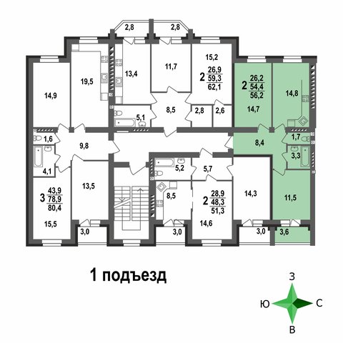 on floor