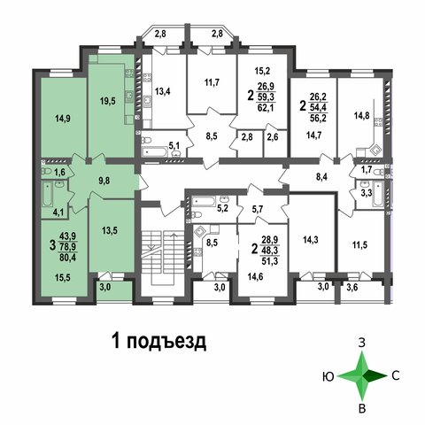on floor