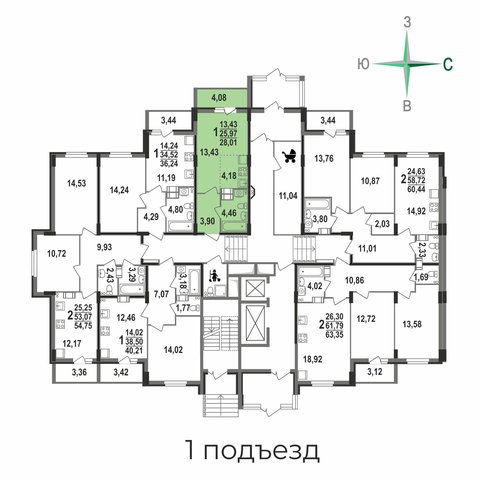 on floor