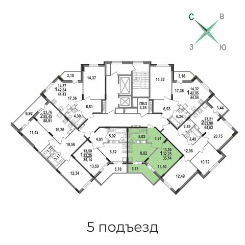 on floor