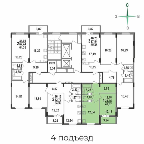 on floor