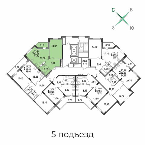 on floor