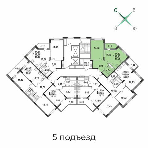 on floor