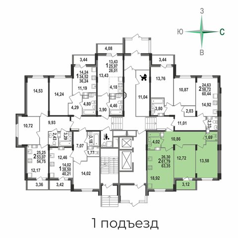 on floor